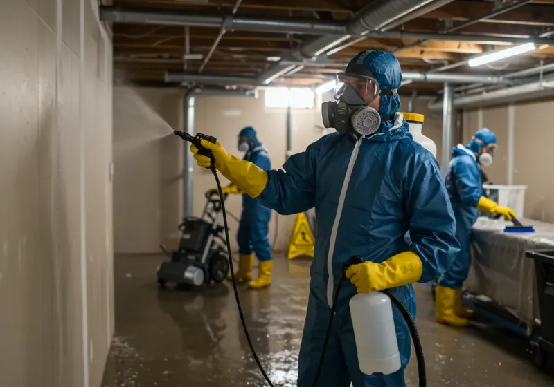 Basement Sanitization and Antimicrobial Treatment process in Kulpmont, PA